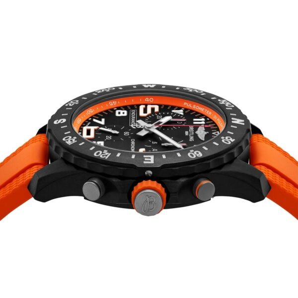 Breitling Endurance Pro 44mm Chronograph Orange Rubber Strap Men's Watch