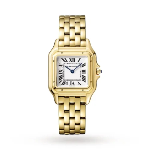 best fake Panthère de Cartier watch, Medium model, yellow gold