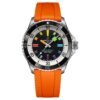 Breitling Superocean Automatic 42mm Orange Rubber Strap Watch
