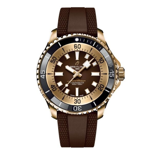 Breitling Superocean Automatic 44mm Brown Rubber Strap Bronze Men’s Watch