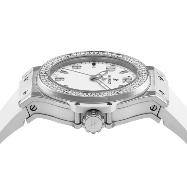 M122715_2 Hublot Big Bang Steel White Diamonds 38mm Watch