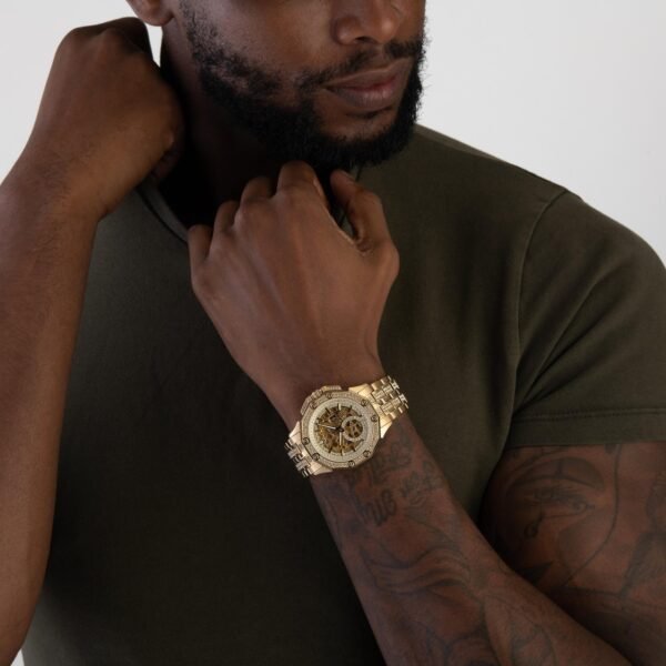 M138538_mod_1 Bulova Octava 42mm Yellow Gold Plated Crystal Automatic Men’s Watch