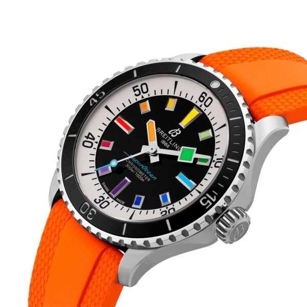 Breitling Superocean Automatic 42mm Orange Rubber Strap Watch