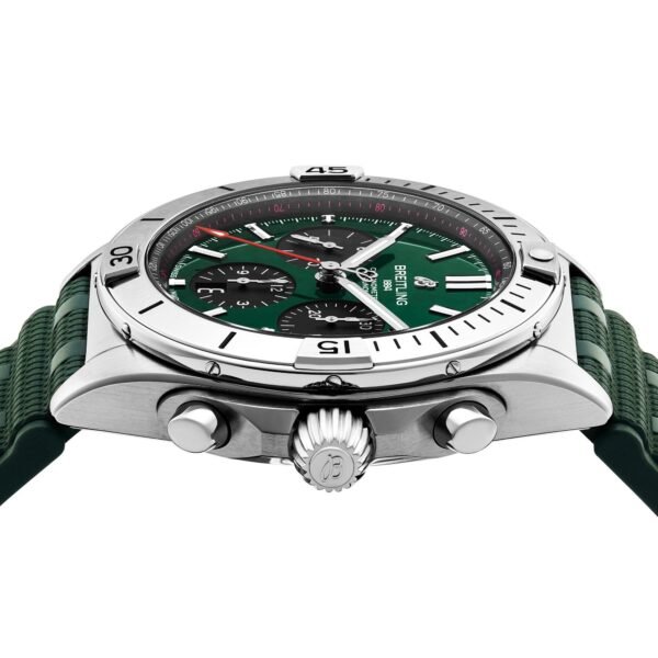 Breitling Chronomat B01 42mm Green Rubber Strap Chronograph Automatic Men’s Watch