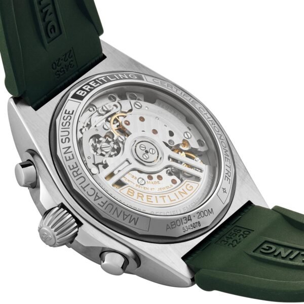 Breitling Chronomat B01 42mm Green Rubber Strap Chronograph Automatic Men’s Watch