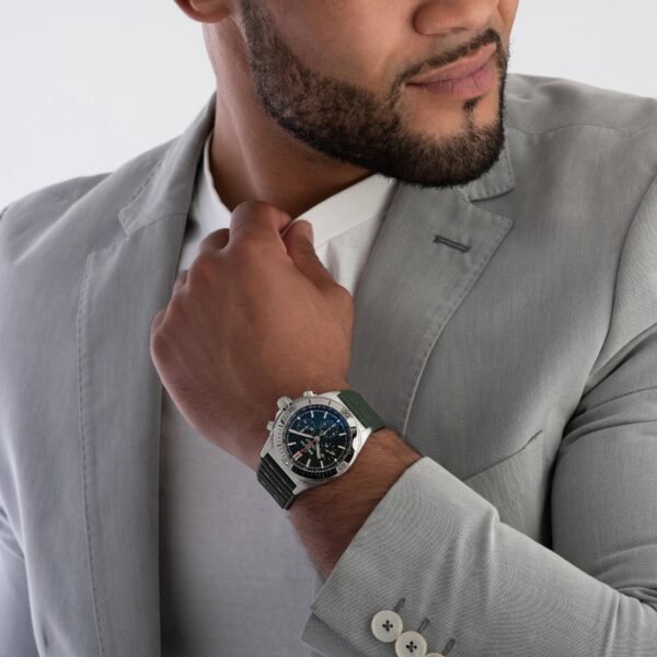 Breitling Chronomat B01 42mm Green Rubber Strap Chronograph Automatic Men’s Watch