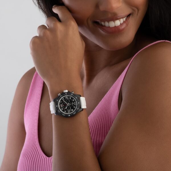 Breitling Endurance Pro 38mm Chronograph White Rubber Strap Ladies Watch