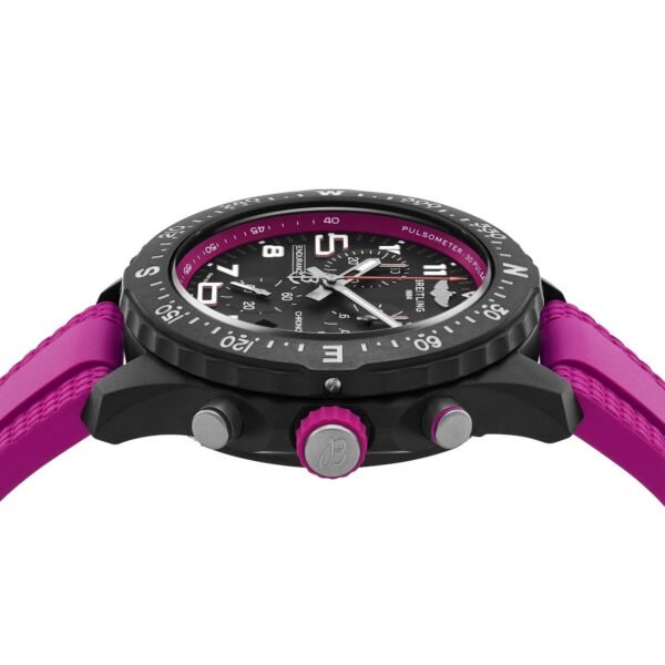 M144496_2 Breitling Endurance Pro 38mm Chronograph Purple Rubber Strap Ladies Watch