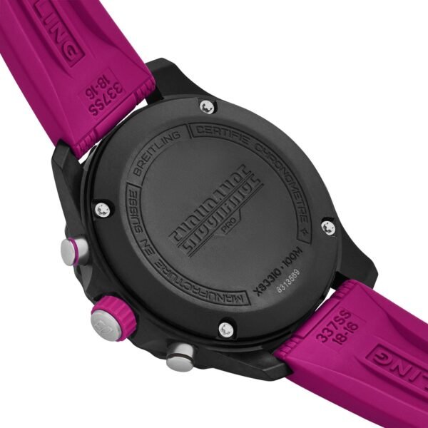 M144496_3 Breitling Endurance Pro 38mm Chronograph Purple Rubber Strap Ladies Watch