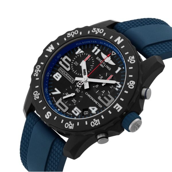 Breitling Endurance Pro 44mm Chronograph Navy Blue Rubber Strap Men’s Watch