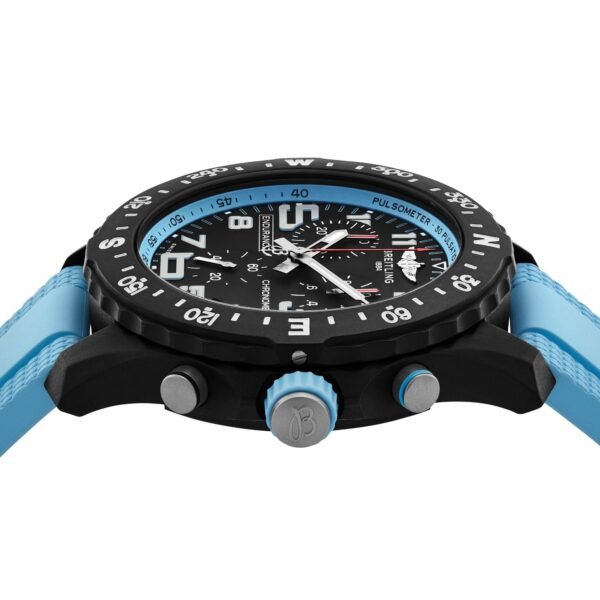 Breitling Endurance Pro 44mm Chronograph Blue Rubber Strap Men's Watch
