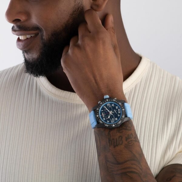 Breitling Endurance Pro 44mm Chronograph Blue Rubber Strap Men's Watch