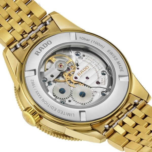 M150257_2 Rado Limited Edition Captain Cook Over-Pole 39mm Yellow Gold Plated Automatic Watch