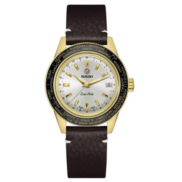 M150257_3 Rado Limited Edition Captain Cook Over-Pole 39mm Yellow Gold Plated Automatic Watch