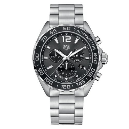 TAG Heuer Formula 1 Quartz Men's Grey Steel Chronograph 43mm Watch